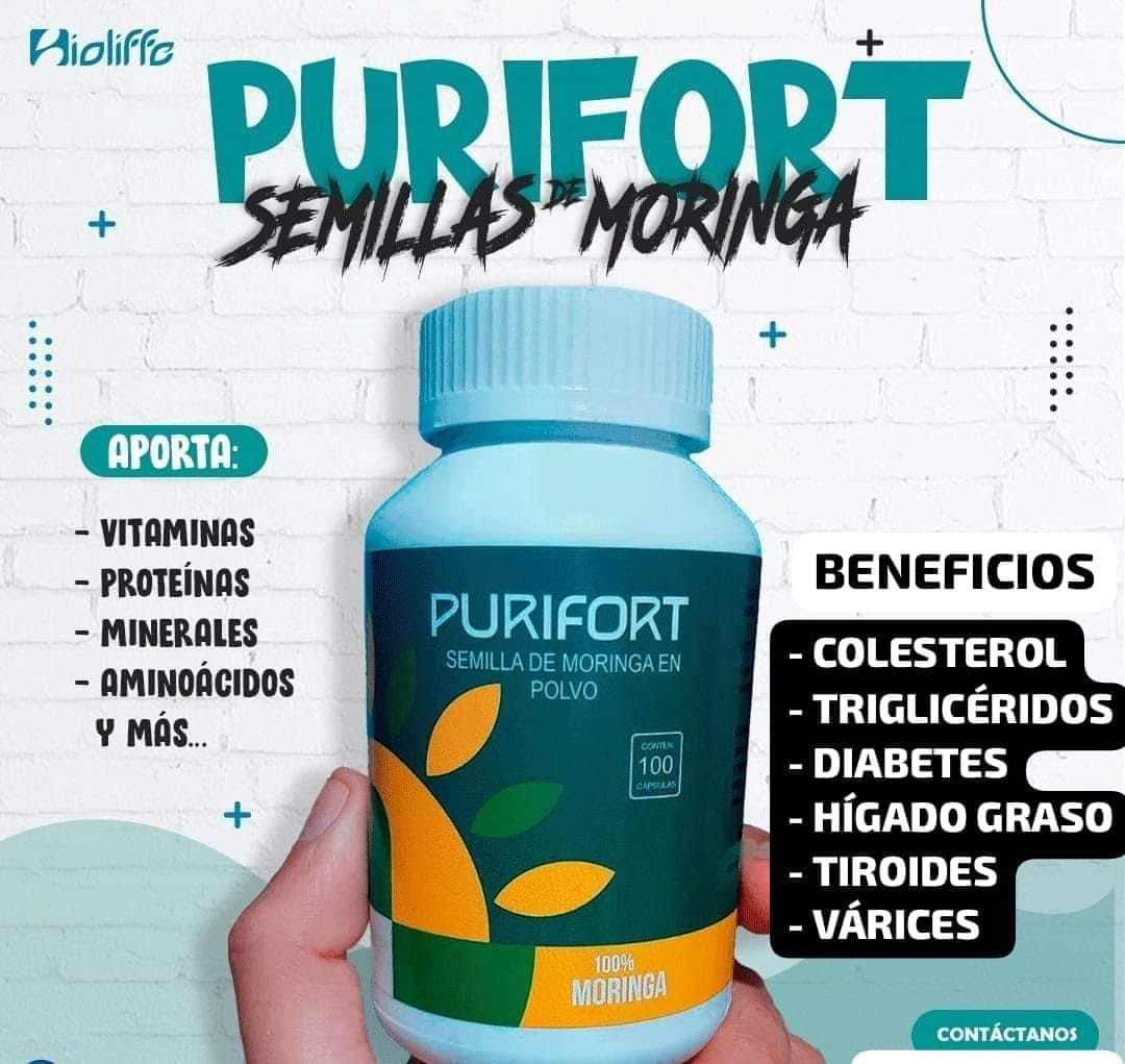 PURIFORT 100 CAPSULAS DE SEMILLA DE MORINGA - Imagen 4
