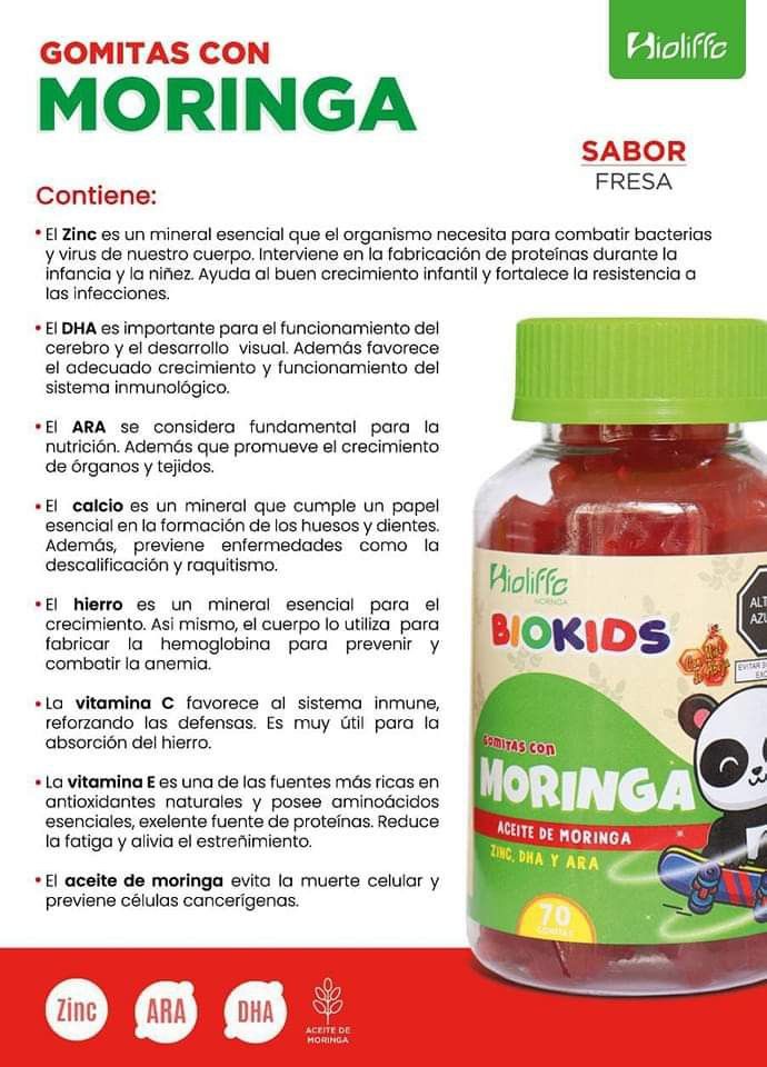 GOMITAS CON MORINGA BIOKIDS - Imagen 3