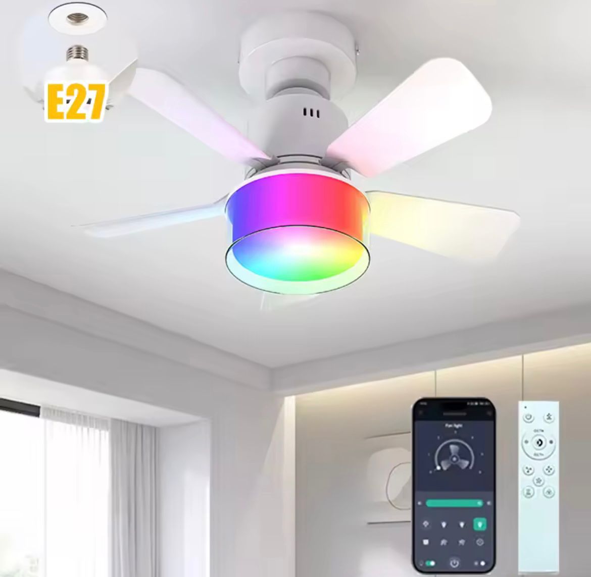 FOCO VENTILADOR SMARTLUX RGB - Imagen 2