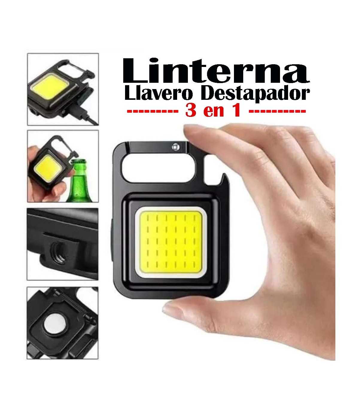 MINI LINTERNA TIPO LLAVERO CON DESTAPADOR